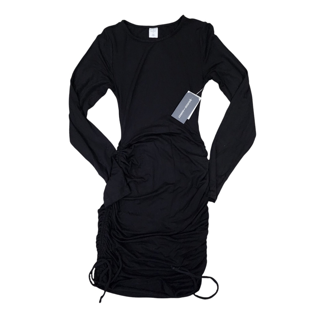 NWT Melrose And Market Black Long Sleeve Fitted Mini Dress Size XS